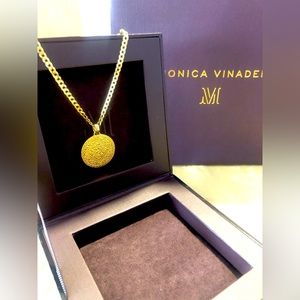Monica Vinader Marie Pendant Charm Necklace 18k gold vermeil